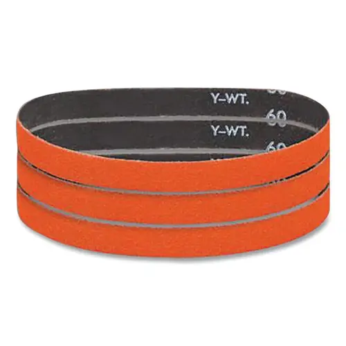 DynaCut Ceramic (CER) Narrow Abrasive Belt, 1/4 in W x 12 in L, 40 Grit