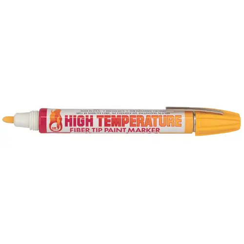 High Temp 44 Marker, Valve Action, Yellow, Medium - pack of 12 High Temp 44 Marker, Valve Action, Yellow, Medium - pack of 12