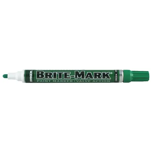 BRITE-MARK Medium Permanent Paint Marker, Valve Action, Green - pack of 12 BRITE-MARK Medium Permanent Paint Marker, Valve Action, Green - pack of 12