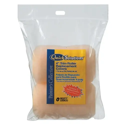 Traffic Marking Roller Refill, 4 in, White, Polyester - pack of 2