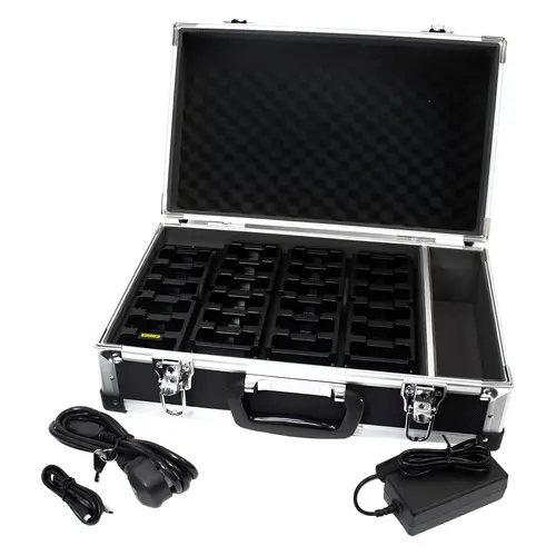 24 Bay Charging Case for RF-TX1 Portable Transmitter and RF-RX1 Portable Receivers 24 Bay Charging Case Mixed (Silver/Black), FM