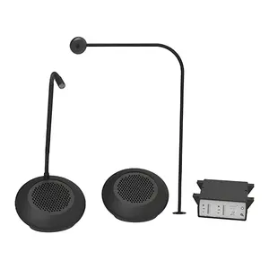 Contacta STS-K072 Speaker Pod And Screen Mounted Microphone System Black RAL 9005