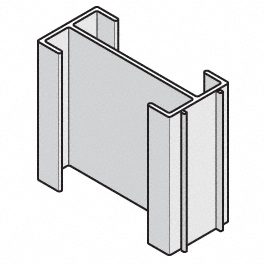 CRL-U.S. Aluminum SL710 Splice Sleeve for Captured Vertical TW541 Mullions Mill - pack of 12