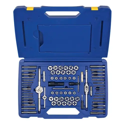76-pc Machine Screw / Fractional / Metric Tap & Hex Die Set 76-pc Machine Screw / Fractional / Metric Tap & Hex Die Set