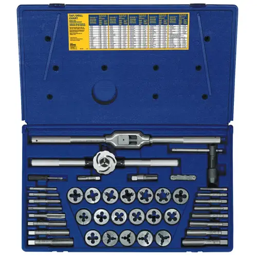 41-pc Fractional Tap & Adjustable / Solid Round Die Set 41-pc Fractional Tap & Adjustable / Solid Round Die Set