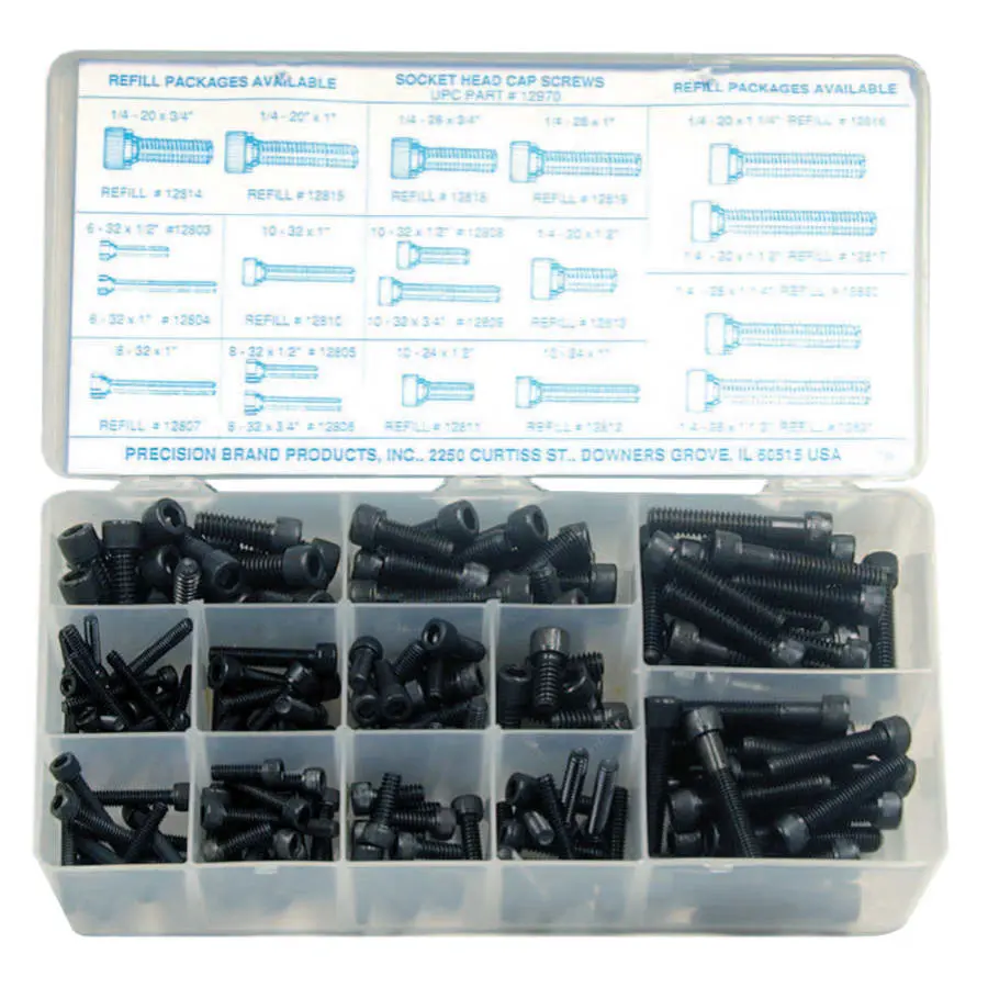 Precision Brand 190-PC SOCKET HEAD CAP SCREW ASSORT. 12970