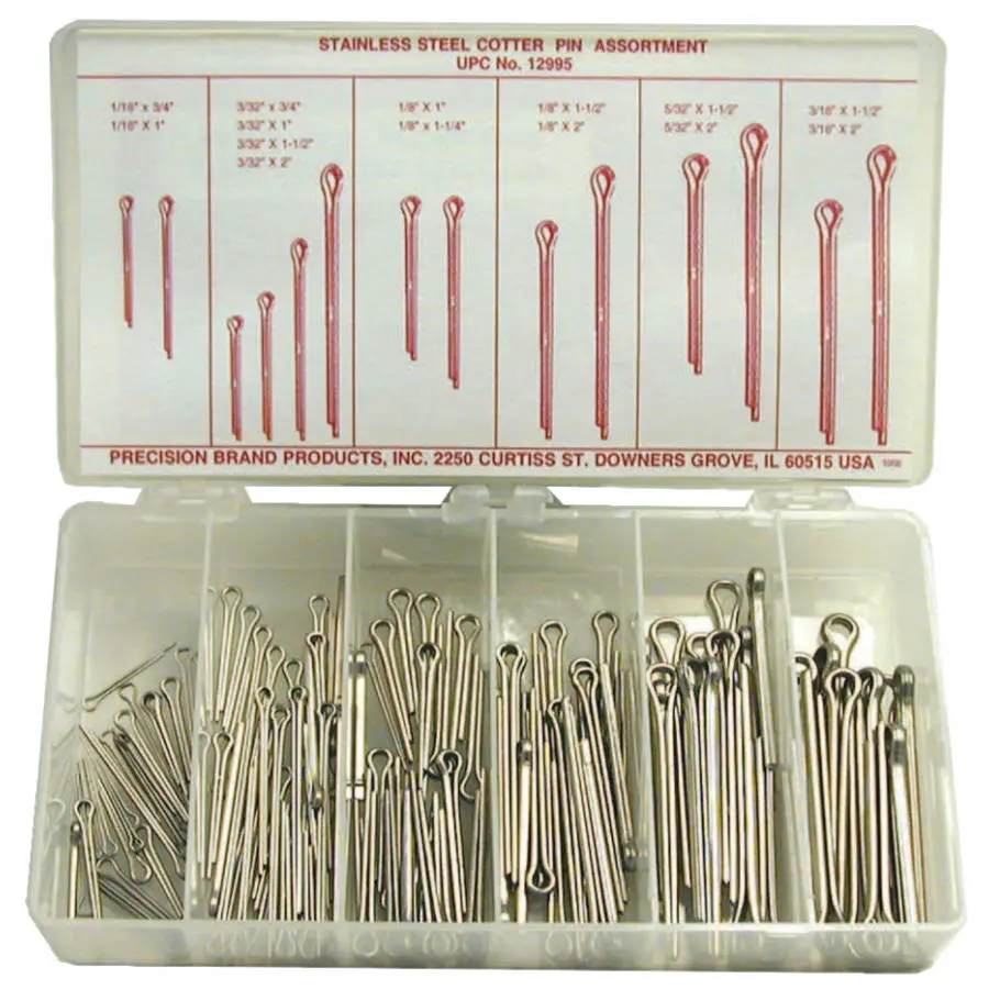 Precision Brand Cotter Pin Assortments Stainless Steel 12995