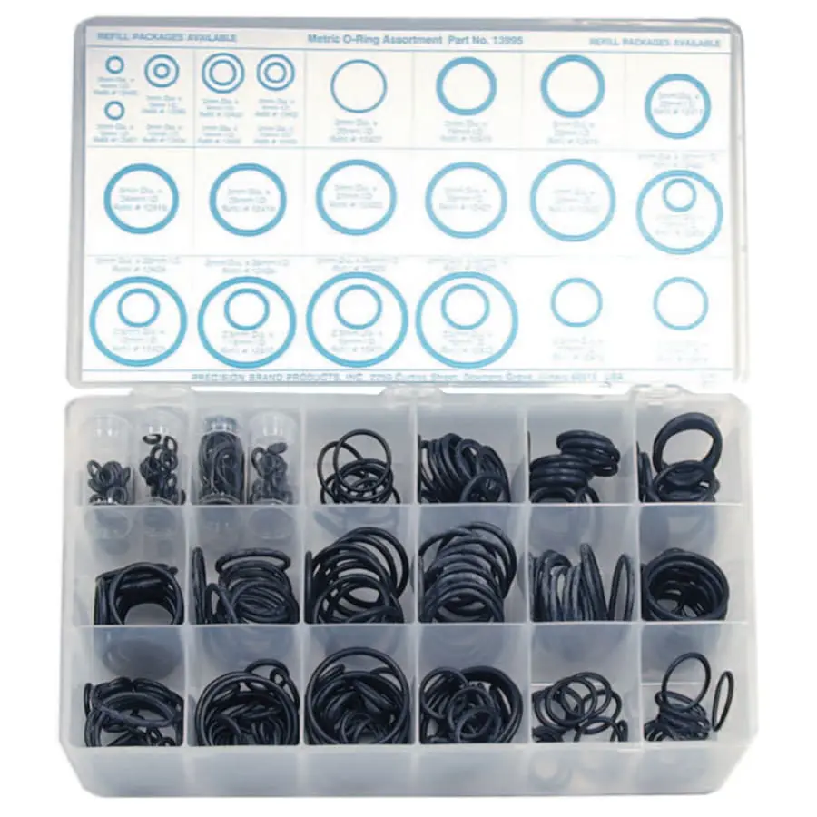 Precision Brand Metric O-Ring Assortments Buna-N 350 per set 13995 Precision Brand Metric O-Ring Assortments Buna-N 350 per set 13995