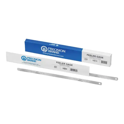 Flat Length Steel Feeler Gauges, 0.001 in, 12 in Length Flat Length Steel Feeler Gauges, 0.001 in, 12 in Length