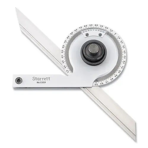 Precision Universal Bevel Vernier Protractor, 7-1/2 in, Steel Precision Universal Bevel Vernier Protractor, 7-1/2 in, Steel