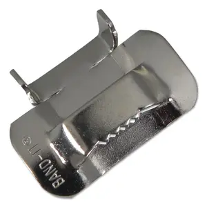 Band-It C25599 Ear-Lokt Buckle, 5/8 in W, Stainless Steel 201 - pack of 100