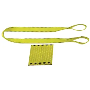 LIFTEX EE292X10PD Pro-Edge Web Slings, 2 in x 10 ft, Eye To Eye, Polyester, Yellow
