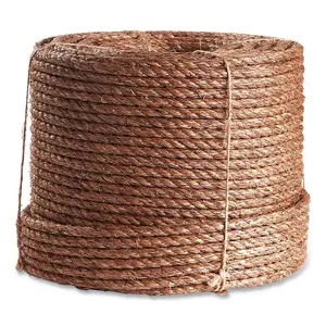 Wellington 3301200060060014 Twisted Manila Rope, 600 ft L, Manila, Natural, 3/8 in dia, 3 Strand