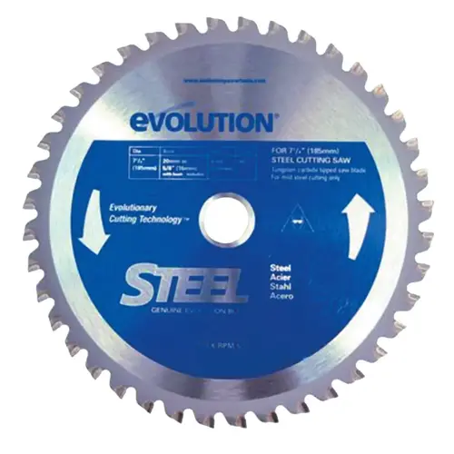 TCT Metal-Cutting Blade, 7-1/4 in, 5/8 in Arbor, 5000 rpm, 40 Teeth
