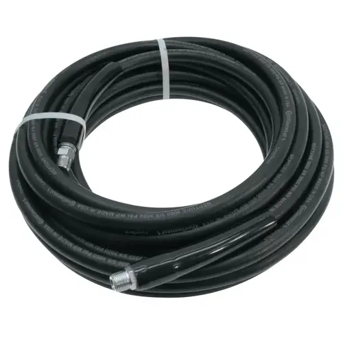 Neptune 3000 Pressure Washer Hose, 3/8" In Dia, 3/4" Out Dia, 50 ft, Black
