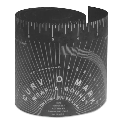 Wrap-A-Round  Ruler, XX-Large, 5 in W, 9 ft L, Cold/Heat Resistant, Black