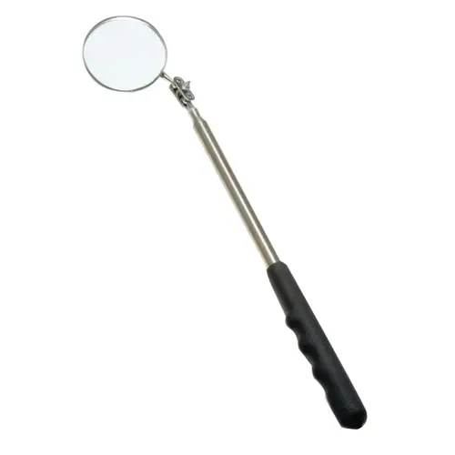 Extra Long Magnifying Inspection Mirrors, 2-1/4 in Dia., 12 in-4.3 ft L Extra Long Magnifying Inspection Mirrors, 2-1/4 in Dia., 12 in-4.3 ft L