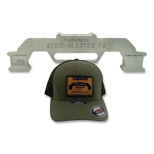 Stud Master Precision Framing Tool, Gray, With Flex Hat, For Wood Studs, Bundle