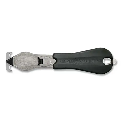 Klever XChange PLS Safety Cutter, 6-1/2 in L, Straight Blade, Carbon Steel, Magnesium Handle, Metallic Gray - pack of 100