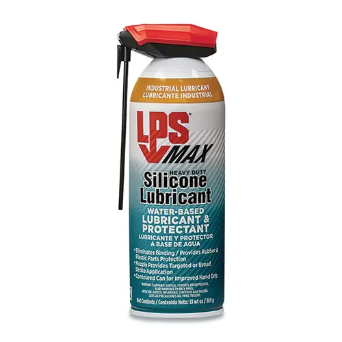 MAX Heavy-Duty Silicone Lubricant Water-Based Lubricant and Protectant, 13 wt oz, Aerosol Can with Straw Actuator White - pack of 12 MAX Heavy-Duty Silicone Lubricant Water-Based Lubricant and Protectant, 13 wt oz, Aerosol Can with Straw Actuator White - pack of 12