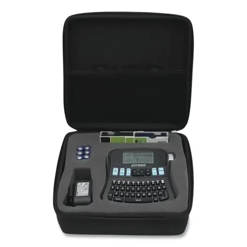 LabelManager 210D Label Printer with QWERTY Keyboard Kit, Includes (2) Starter Label Cassettes, (6) AA Batteries, AC Adapter Black LabelManager 210D Label Printer with QWERTY Keyboard Kit, Includes (2) Starter Label Cassettes, (6) AA Batteries, AC Adapter Black