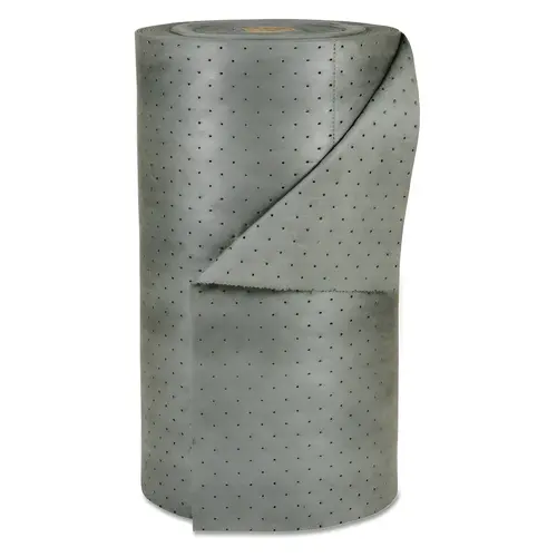 MRO Plus Absorbent, Absorbs 38 gal, 30 in W x 150 ft L, Medium Weight, Double Perforated, 3-Ply, Roll Gray MRO Plus Absorbent, Absorbs 38 gal, 30 in W x 150 ft L, Medium Weight, Double Perforated, 3-Ply, Roll Gray