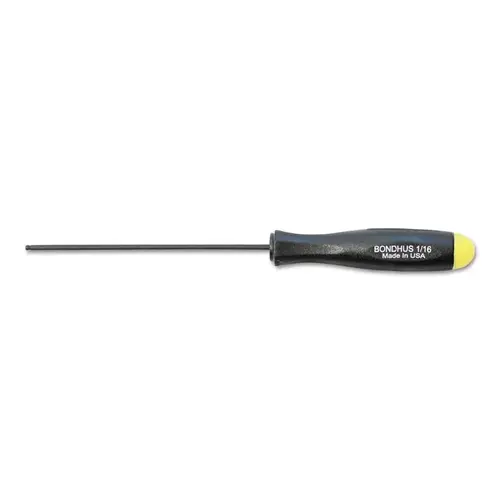 Balldriver Hex Screwdrivers, 1/16 in, 4.6 in Long