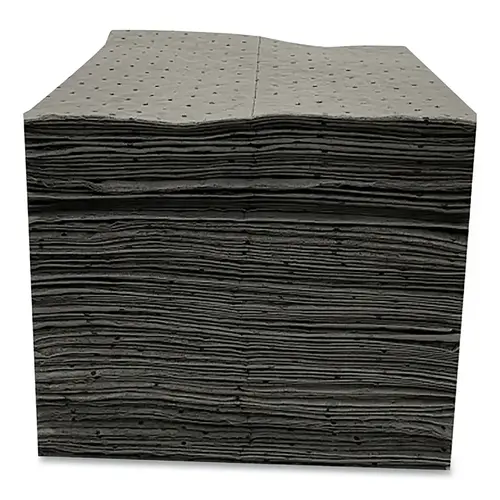 Universal Sorbent Pad, 16 in W x 18 in L, Heavy, Gray - pack of 100