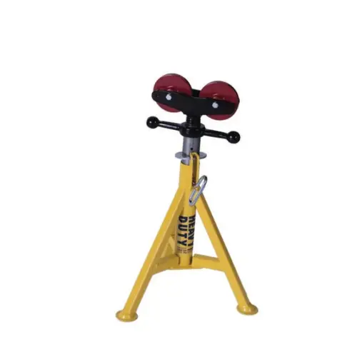 Heavy-Duty Style Hi Jack, Steel Roller Head, 2000 lb Cap, 1-1/4 in to 24 in Pipe, 28 in to 49 in H Heavy-Duty Style Hi Jack, Steel Roller Head, 2000 lb Cap, 1-1/4 in to 24 in Pipe, 28 in to 49 in H