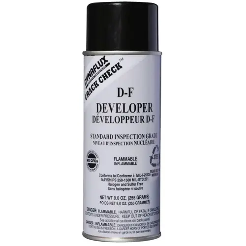 Visible Dye Penetrant Systems, Developer, Aerosol Can, 16 oz - pack of 12