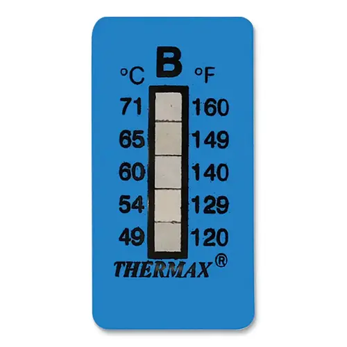 Thermax Level Strip Indicator, 120 degree F, 2.75 in L - pack of 5 Thermax Level Strip Indicator, 120 degree F, 2.75 in L - pack of 5