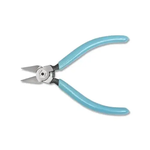 Shear Cutting Plier, 5 in, Diagonal, Tapered Relieved Head, Flush
