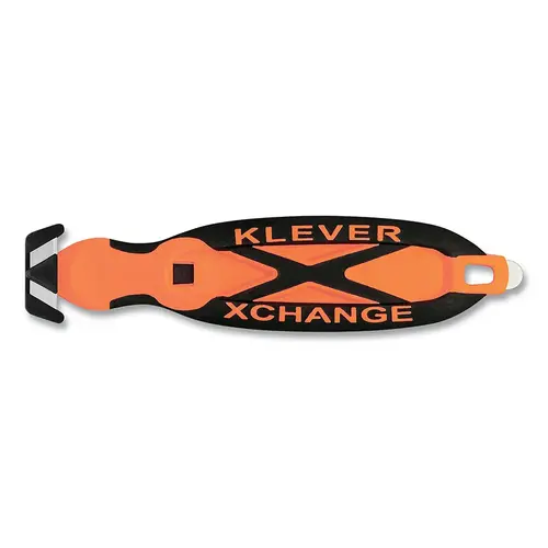 XChange Safety Cutter, Narrow Head, 6-1/2 in L, Straight Blade, Steel, Plastic Handle, Orange - pack of 12 XChange Safety Cutter, Narrow Head, 6-1/2 in L, Straight Blade, Steel, Plastic Handle, Orange - pack of 12