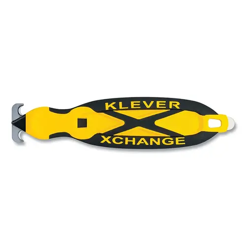 XChange Safety Cutter, Kurve Head, 6-1/2 in L, Curved Blade, Steel, Nylon/Polypropylene Handle, Yellow - pack of 12 XChange Safety Cutter, Kurve Head, 6-1/2 in L, Curved Blade, Steel, Nylon/Polypropylene Handle, Yellow - pack of 12