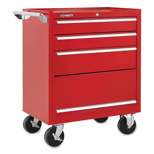 K1800 Industrial Roller Cabinet, 27 in W x 18 in D x 35 in H, 3-Drawer/1 Compartment, Ball-Bearing Slides, Red K1800 Industrial Roller Cabinet, 27 in W x 18 in D x 35 in H, 3-Drawer/1 Compartment, Ball-Bearing Slides, Red