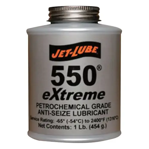 550  Extreme  Anti-Seize Compound and Lubricant, 1 lb, Brush Top Can Black - pack of 12