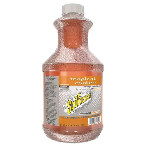 Liquid Concentrate, 64 oz, Bottle, Yields 5 gal, Tropical Cooler - pack of 6