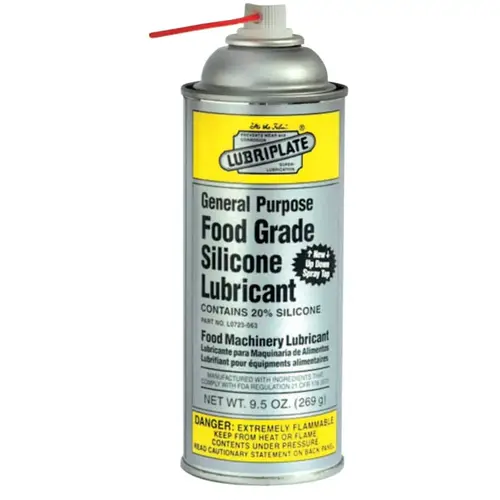 General Purpose Food Grade Silicone Lubricants, 9 1/2 oz Aerosol Can - pack of 12 General Purpose Food Grade Silicone Lubricants, 9 1/2 oz Aerosol Can - pack of 12