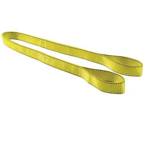 Pro-Edge  Web Sling, Eye and Eye, Nylon, 1 in W x 6 ft L, 2-Ply, Yellow