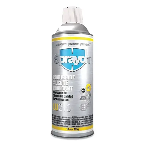 LU 210 Food Grade Silicone Lubricant, 10 oz, Aerosol Can Clear - pack of 12 LU 210 Food Grade Silicone Lubricant, 10 oz, Aerosol Can Clear - pack of 12