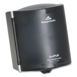 SOFPULL 58204 Regular Capacity Centerpull Towel Dispenser, Wall Mount, Plastic, Translucent Smoke