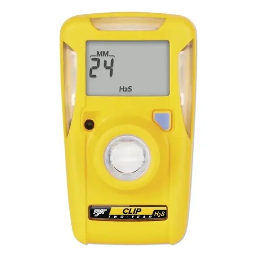Clip Single-Gas Detector, Hydrogen Sulfide, Surecell , 5-15 ppm Alarm Setting