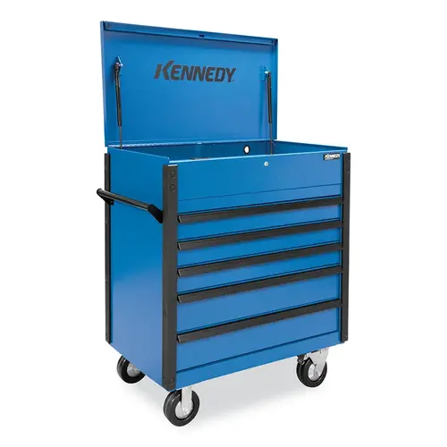 5-Drawer Maintenance Pro  Industrial Tool Cart, 19052 in , 39 in W x 43 in H, Industrial Blue