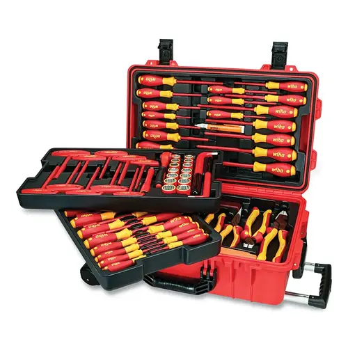 80 Piece Master Electrician's Insulated Tools Set, With Rolling Hard Case 80 Piece Master Electrician's Insulated Tools Set, With Rolling Hard Case