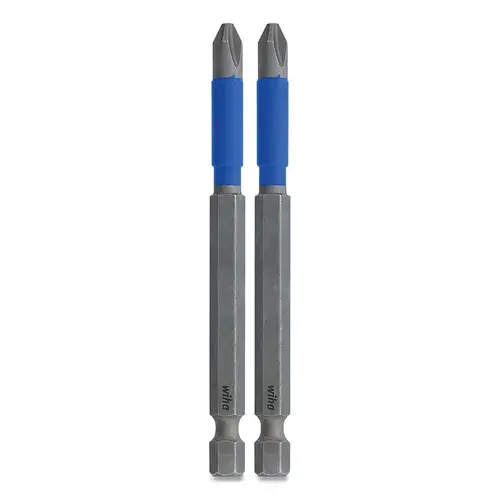 TerminatorBlue Phillips Impact Bit, Size #2, 1/4 in Dr, 3.5 in L, Hex - pack of 2