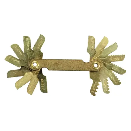 Thread Pitch Gauges, 18 Blades, Metric - pack of 5 Thread Pitch Gauges, 18 Blades, Metric - pack of 5