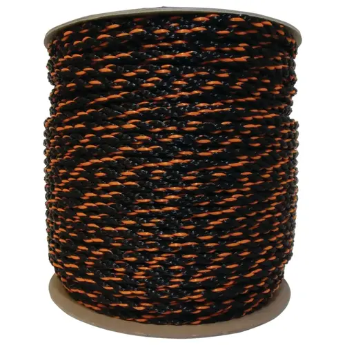Truck Ropes, 3/8 in x 600 ft, Polypropylene, Orange/Black