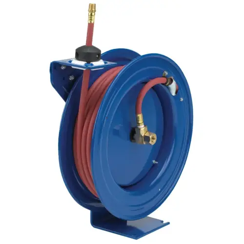Hose Reel with Hose: 3/8" ID Hose x 50 ft, Spring Retractable Hose Reel with Hose: 3/8" ID Hose x 50 ft, Spring Retractable