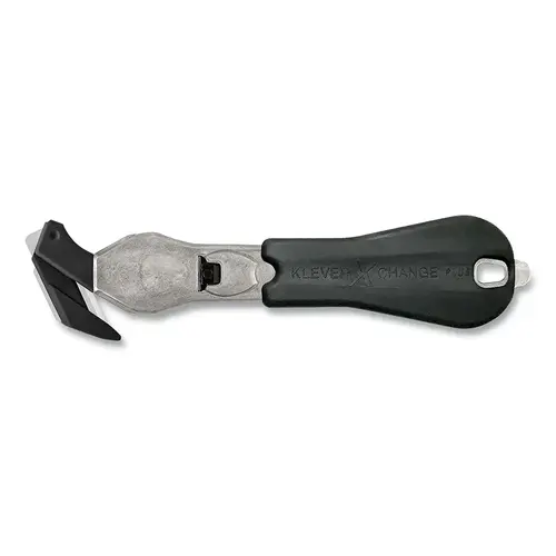 Klever XChange PLS Safety Cutter, 6-1/2 in L, Straight Blade, Carbon Steel, Magnesium Handle, Metallic Gray - pack of 100