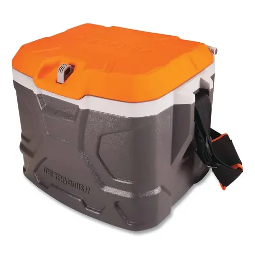 Chill-Its  Industrial Hard Sided Cooler, 17 qt, Orange/Gray